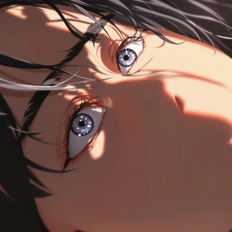 Frieren anime pfp, edge tension, sharp rim, clean avatar framing