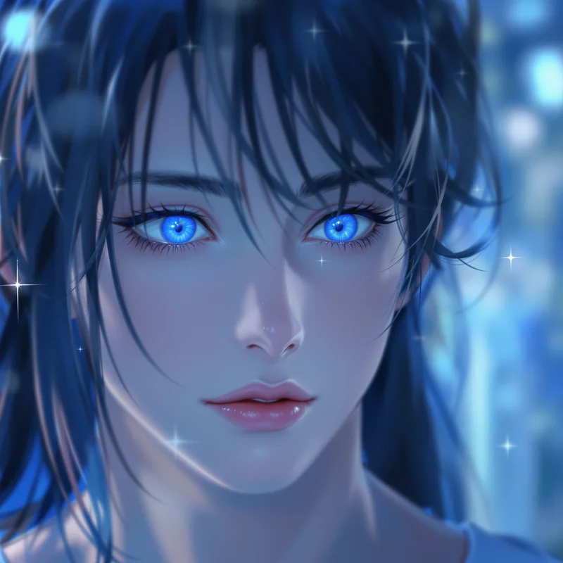 Frieren anime pfp, empty calm, single key light, clean avatar framing