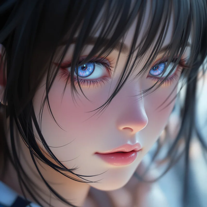 Frieren anime pfp, hard focus, underlight, clean avatar framing