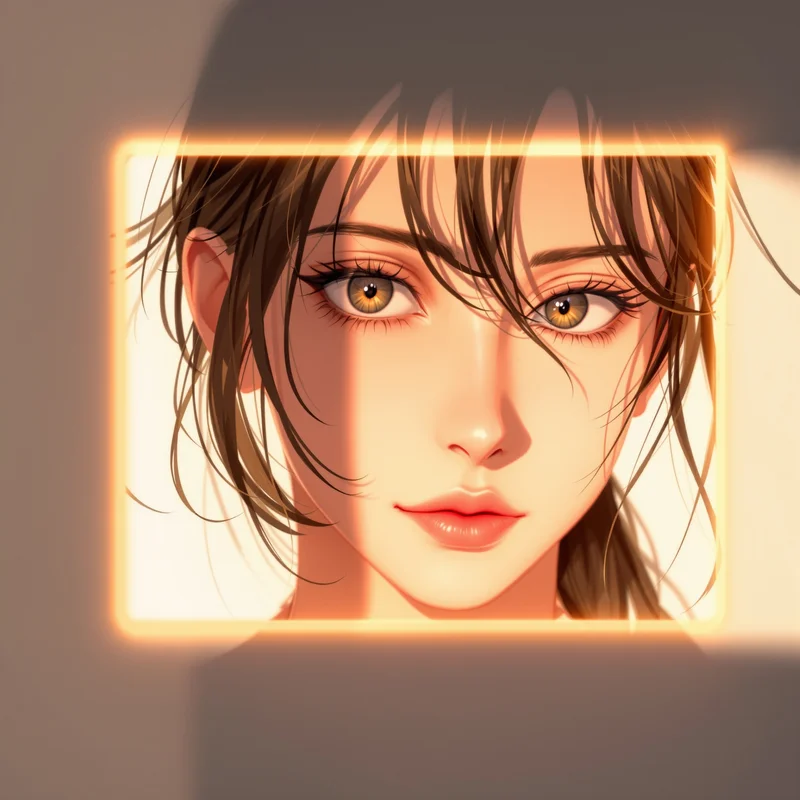 Frieren anime pfp, pure focus, no texture, clean avatar framing