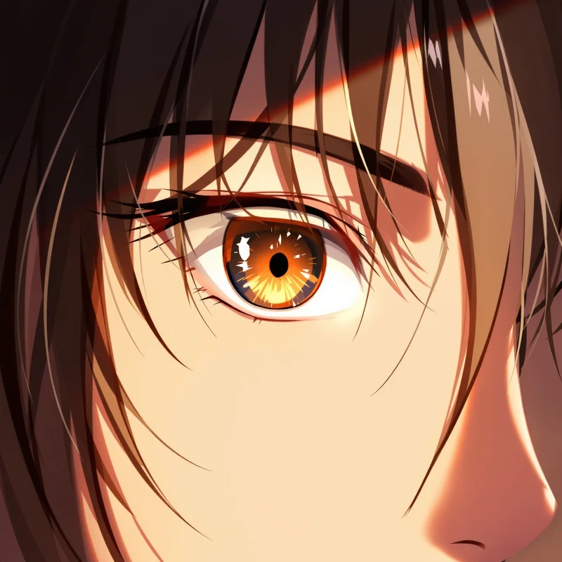 Frieren anime pfp, shadow weight, deep blacks, clean avatar framing