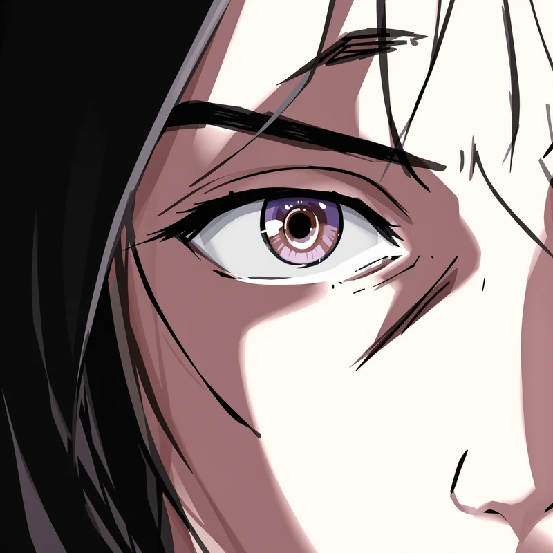 Frieren anime pfp, silent authority, edge-lit profile, clean avatar framing