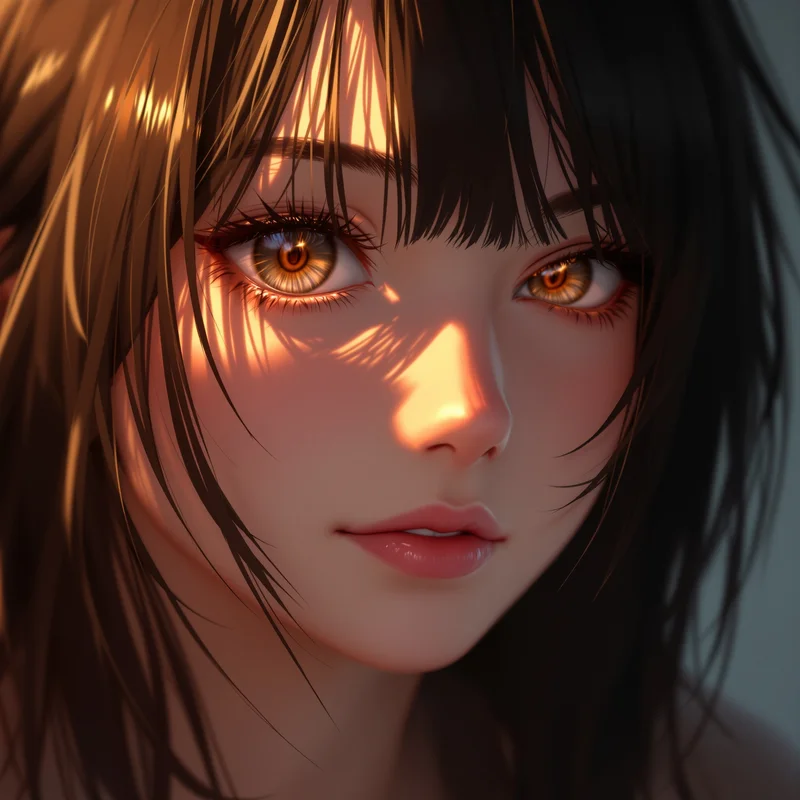 Frieren anime pfp, structured calm, even key light, clean avatar framing
