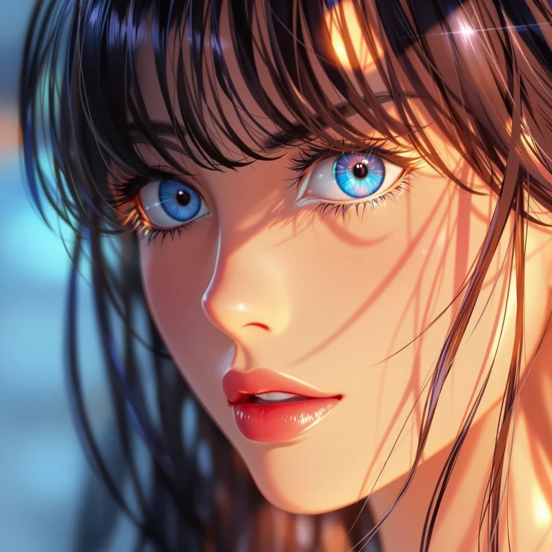 Frieren anime pfp, warm ease, pastel gradient, clean avatar framing