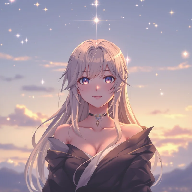 Frieren anime profile picture with glowing magical aura for anime PFP styling