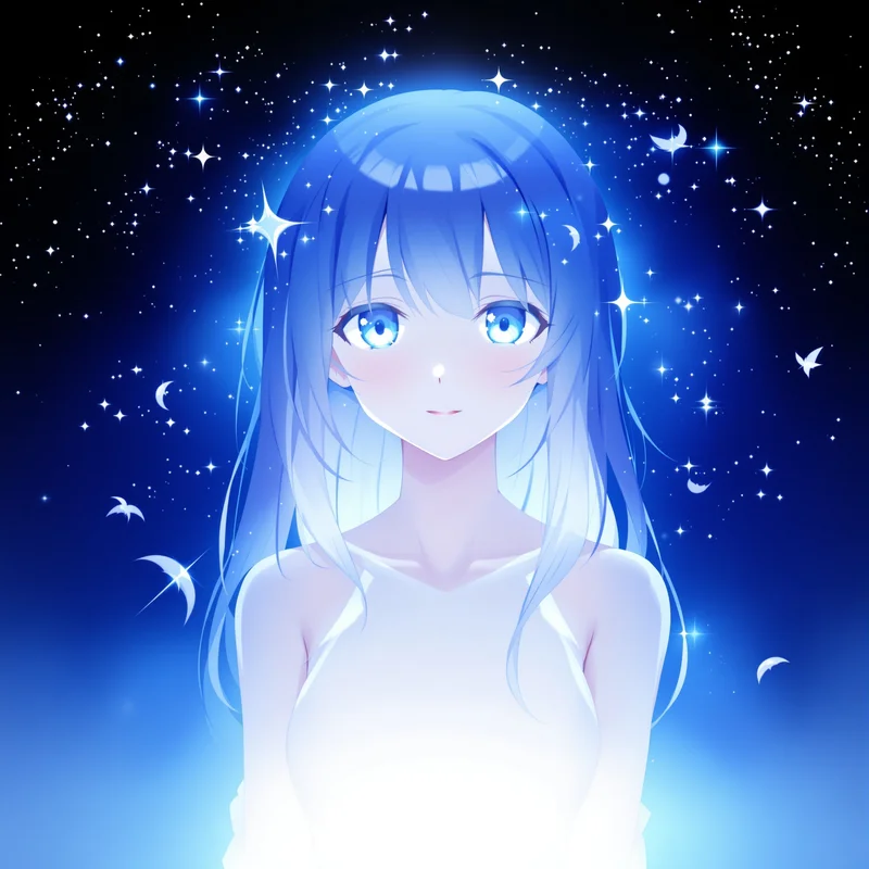 fantasy Frieren profile icon with dreamy fantasy glow for profile picture use