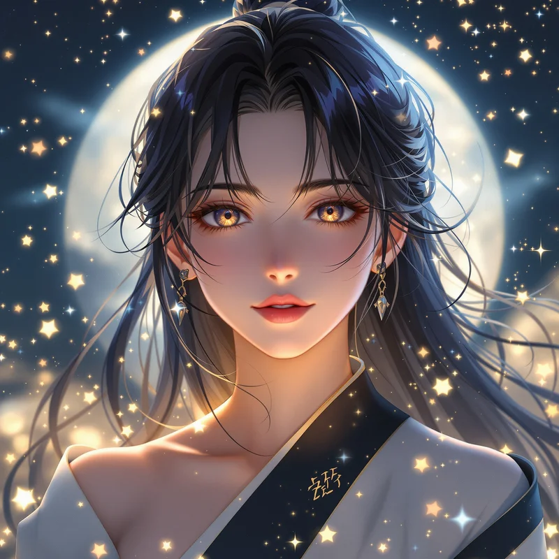 magic themed Frieren PFP with glowing magical aura for anime PFP styling