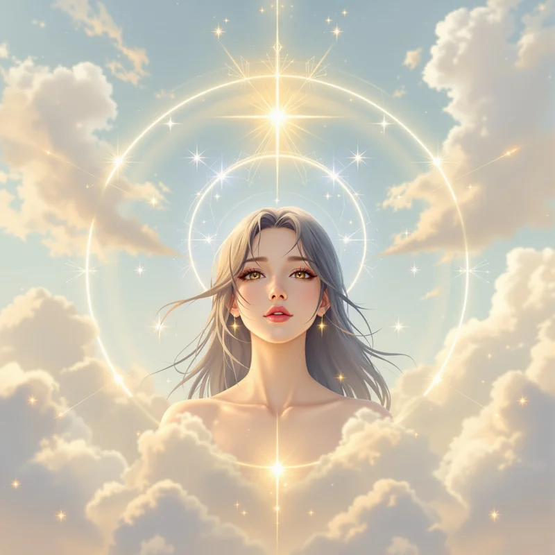 fantasy Frieren profile icon with soft blue lighting for calm online profile art