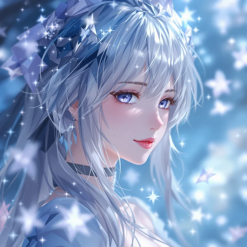 calm Frieren avatar image with balanced portrait framing for fantasy icon design