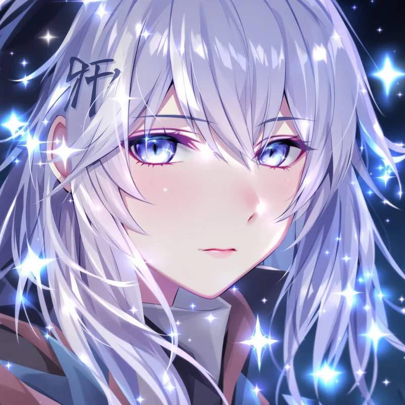 elf mage Frieren anime avatar with quiet magical mood for fantasy icon design