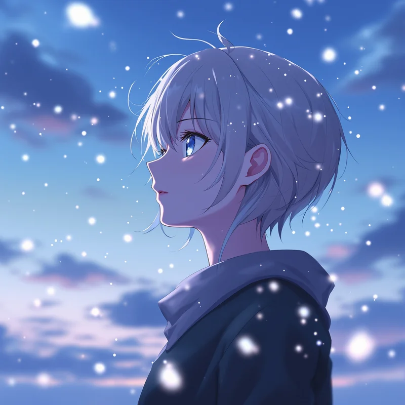 elf mage Frieren anime avatar with soft magical lighting for anime PFP styling