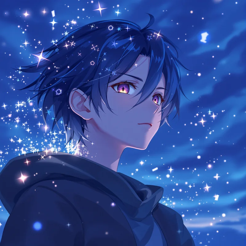 elf mage Frieren anime avatar with calm fantasy background for profile picture use