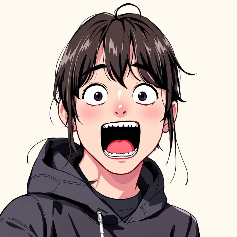 meme avatar image with chaotic energy for messaging profile icon