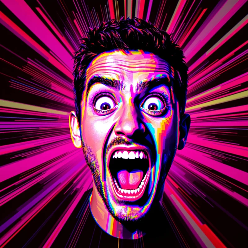 funny PFP portrait with funny pose for messaging profile icon