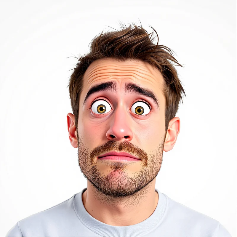 comic PFP image with exaggerated face for avatar display