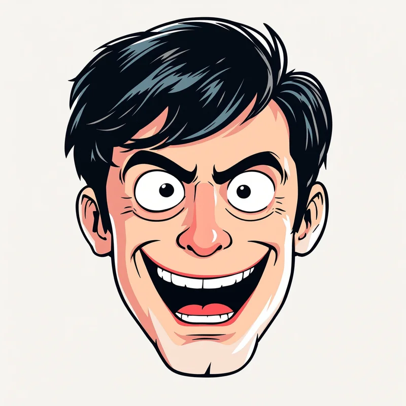 goofy avatar with silly emotion for profile picture use