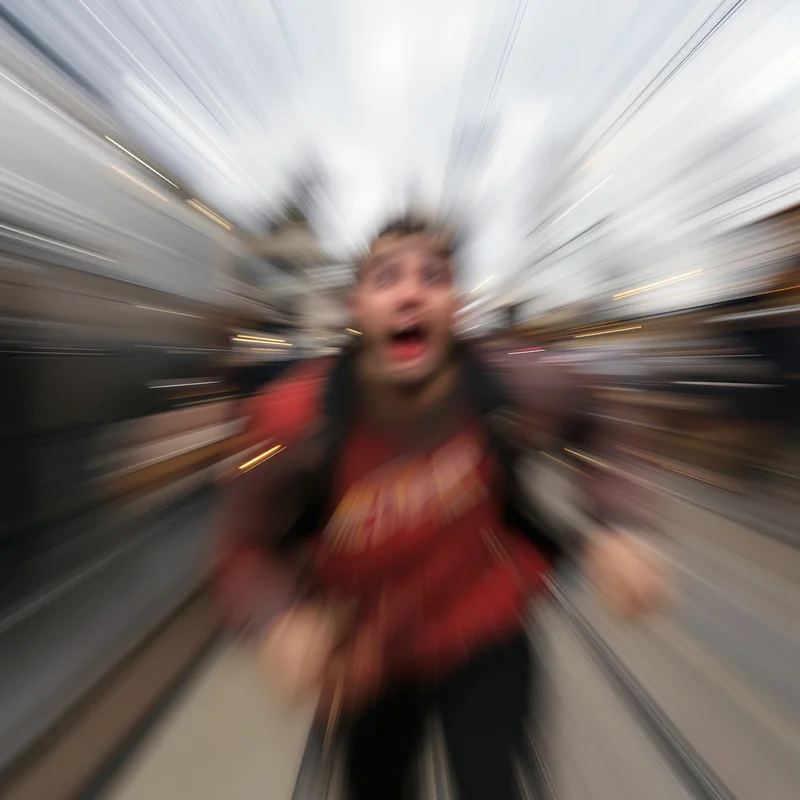 Funny PFP with blurry menace and chaotic motion