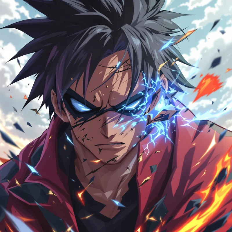 Funny PFP with fake anime protagonist parody energy