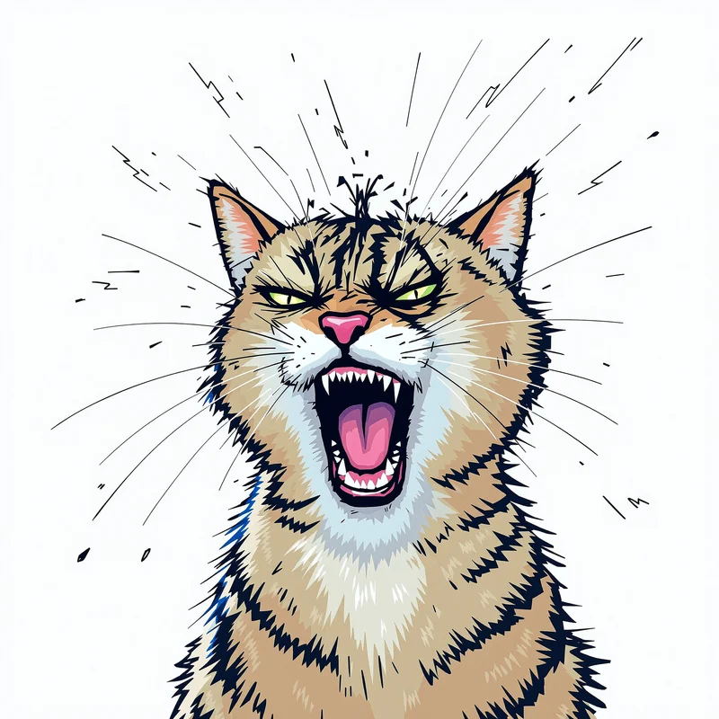 Funny PFP with screaming cat reaction energy