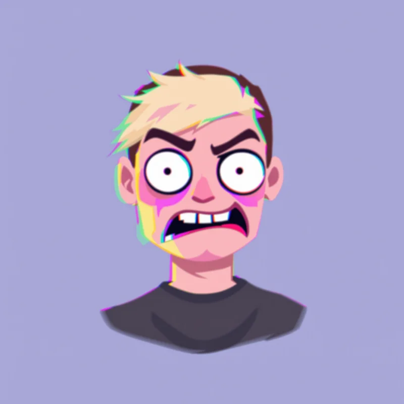 goofy avatar with chaotic energy for digital identity