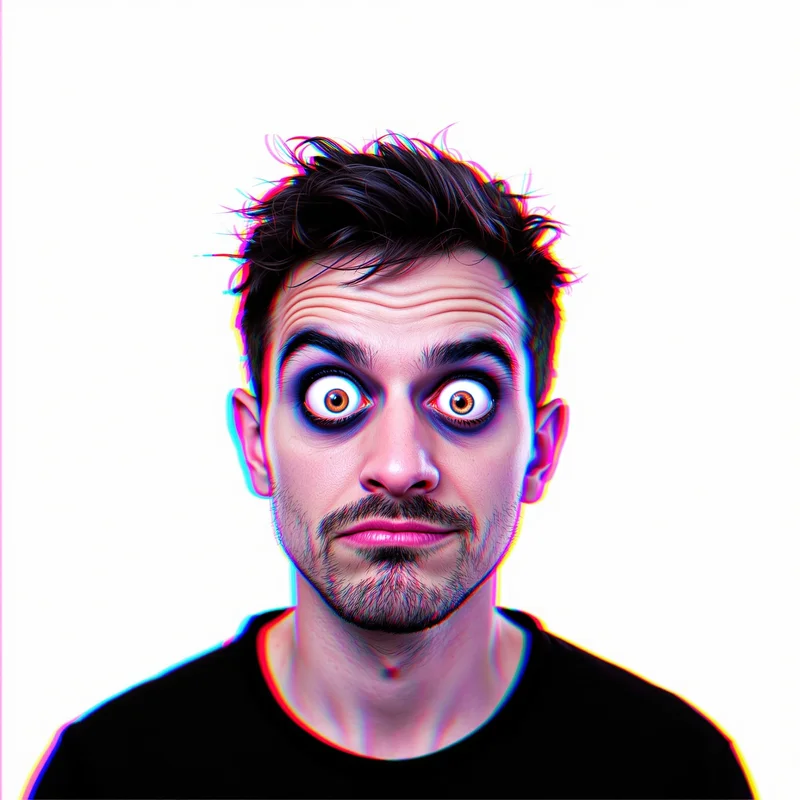 funny profile picture with silly emotion for digital identity