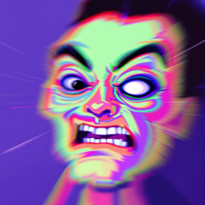 funny PFP portrait with silly emotion for avatar display