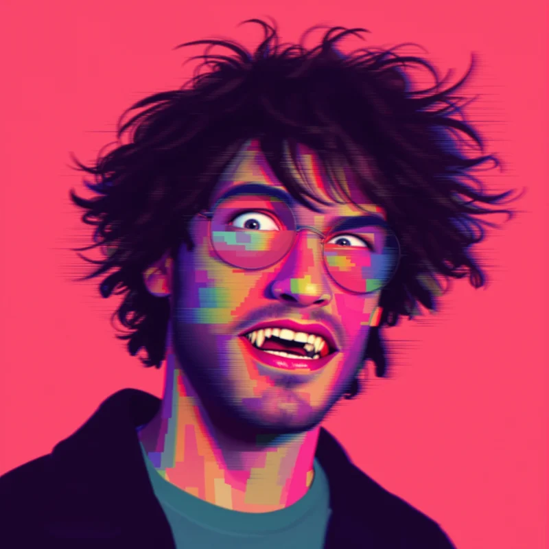 comic PFP image with exaggerated face for profile picture use