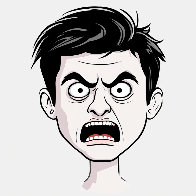 goofy avatar with chaotic energy for profile picture use