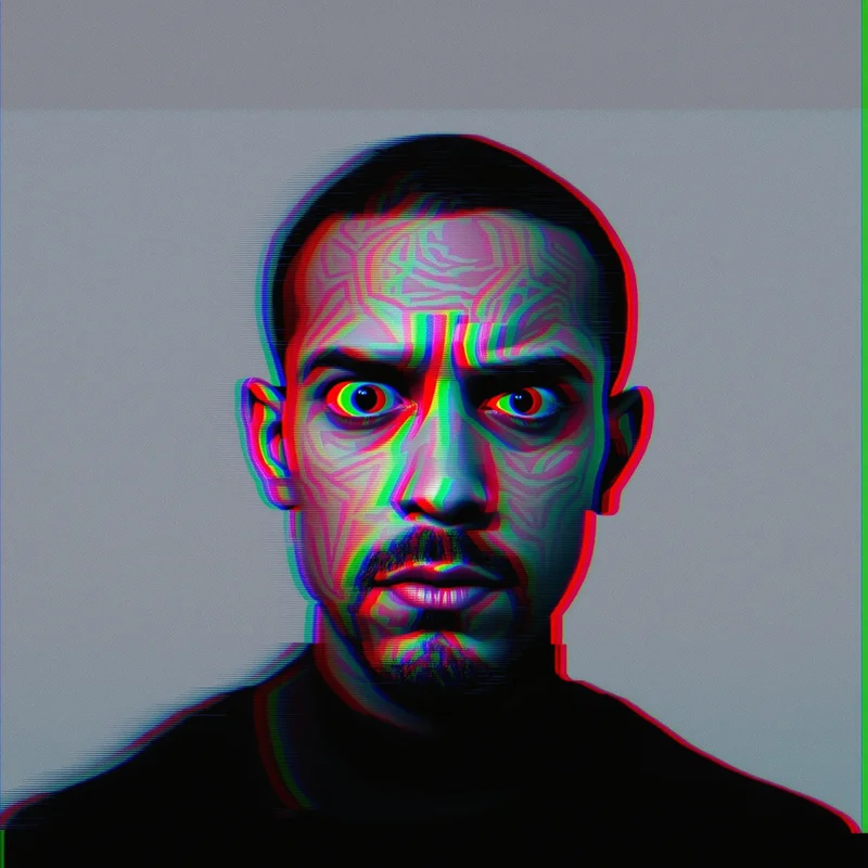 meme avatar image with exaggerated face for digital identity