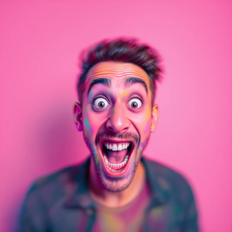 goofy avatar with funny pose for profile picture use