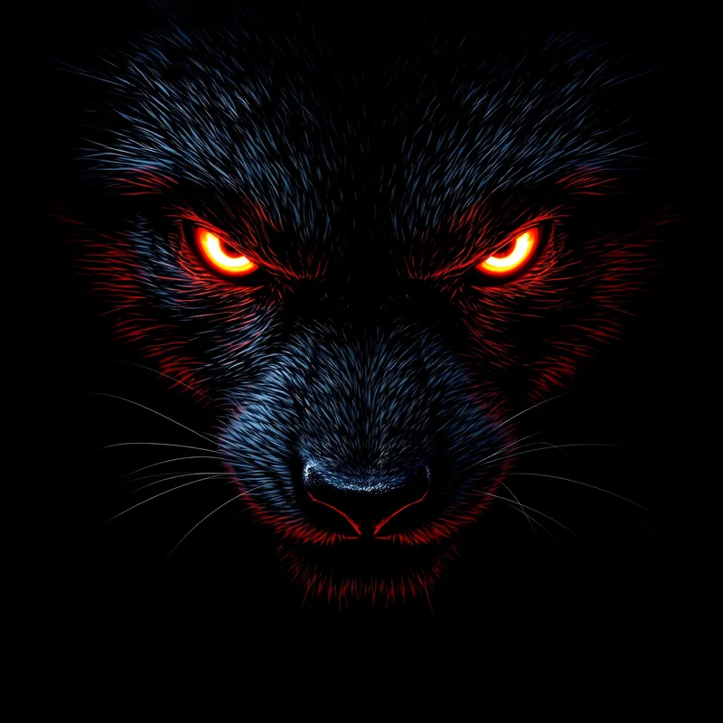 aggressive beast furry pfp with dark alpha aura