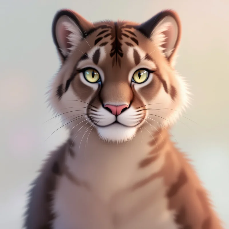 anthro PFP icon panther with cel-shaded design