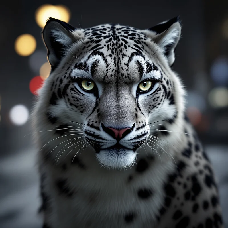 anthro PFP icon snow leopard with comic bold design