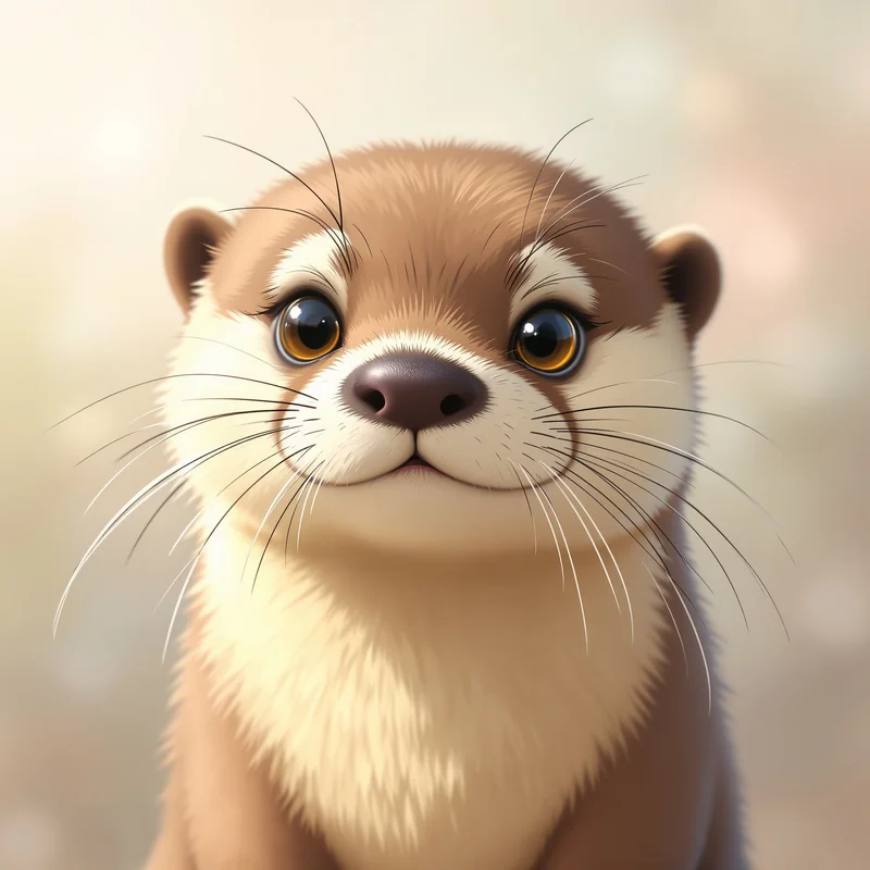 anthro avatar otter PFP with diffused pastel light