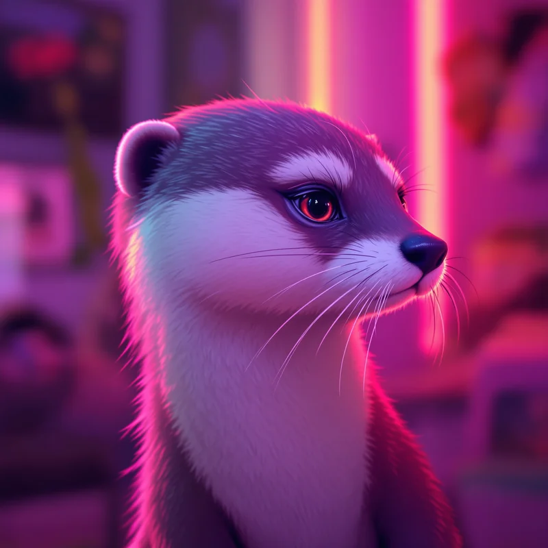 furry PFP avatar of otter with calm gaze expression