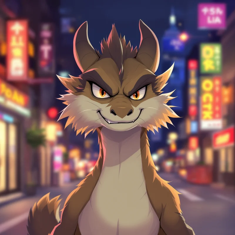 anthro avatar dragon PFP with soft studio lighting