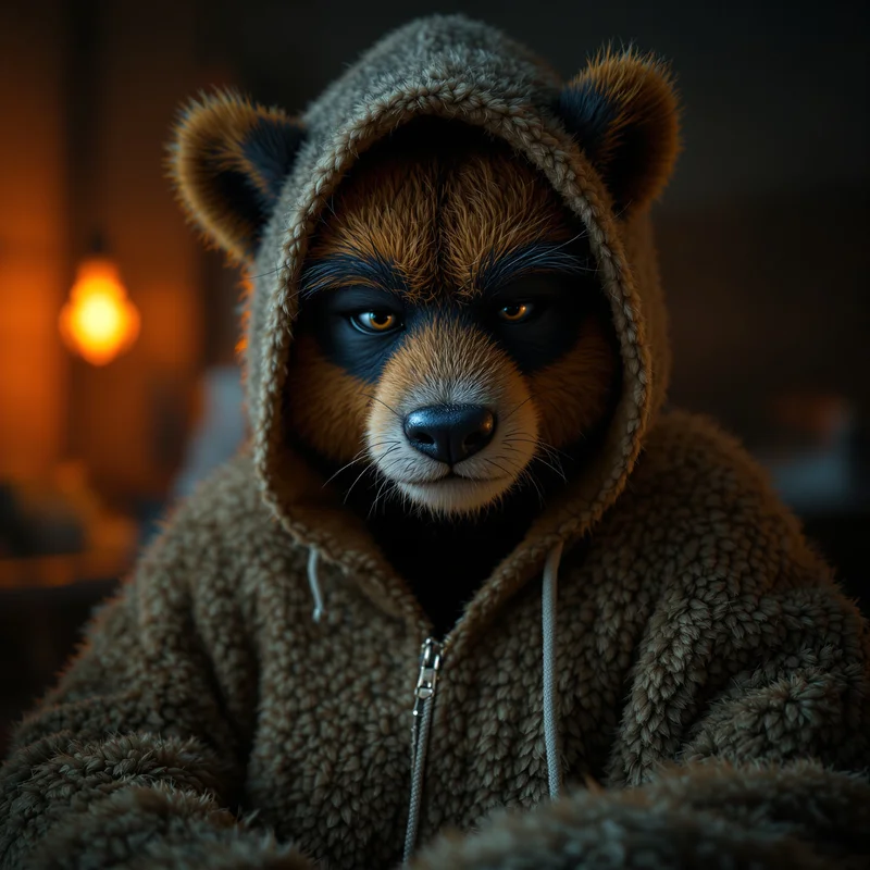 cozy hoodie furry pfp with warm emotional comfort
