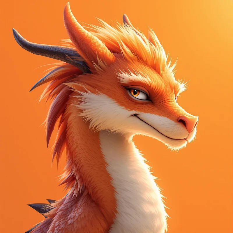 anthro PFP icon dragon with semi-realistic design
