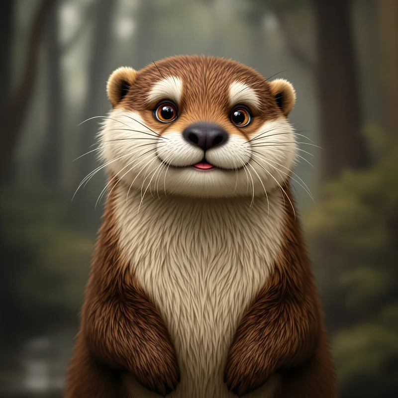 anthro avatar otter PFP with soft studio lighting