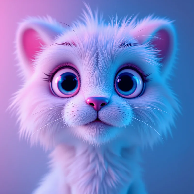 soft cute furry pfp with fluffy emotional eyes