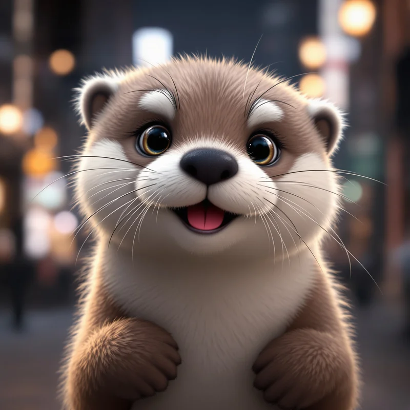 furry PFP avatar of otter with friendly smile expression