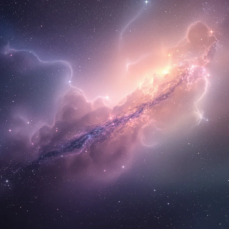 Gentle mist galaxy background