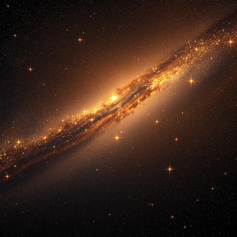 Golden star galaxy background
