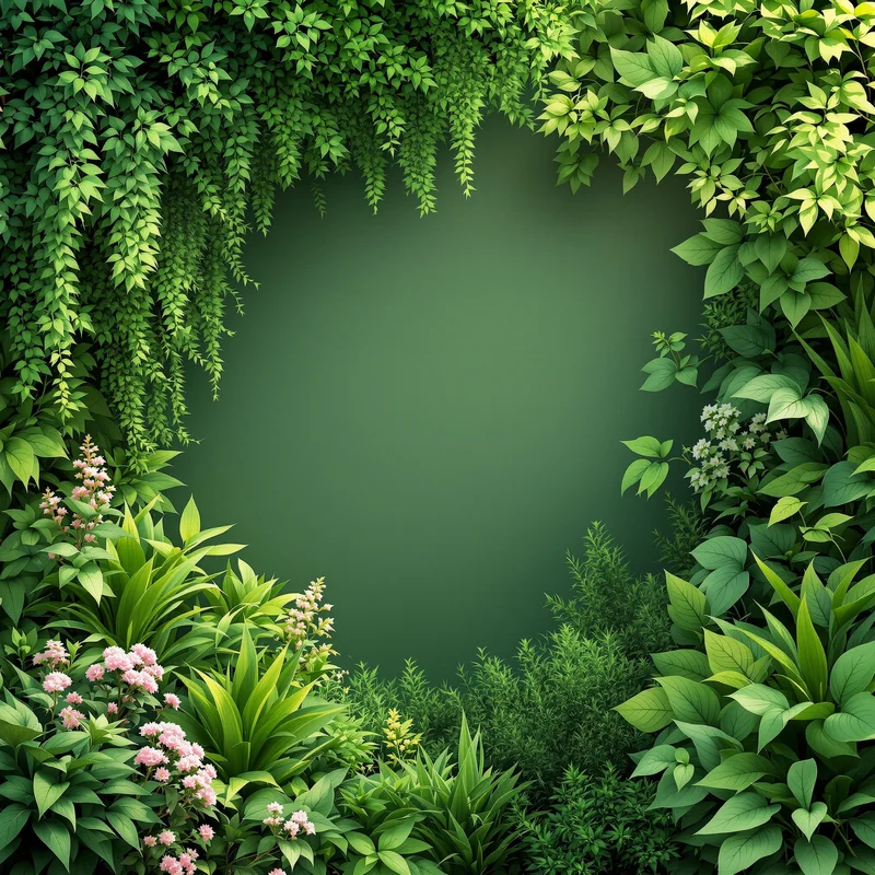 Calm green garden background