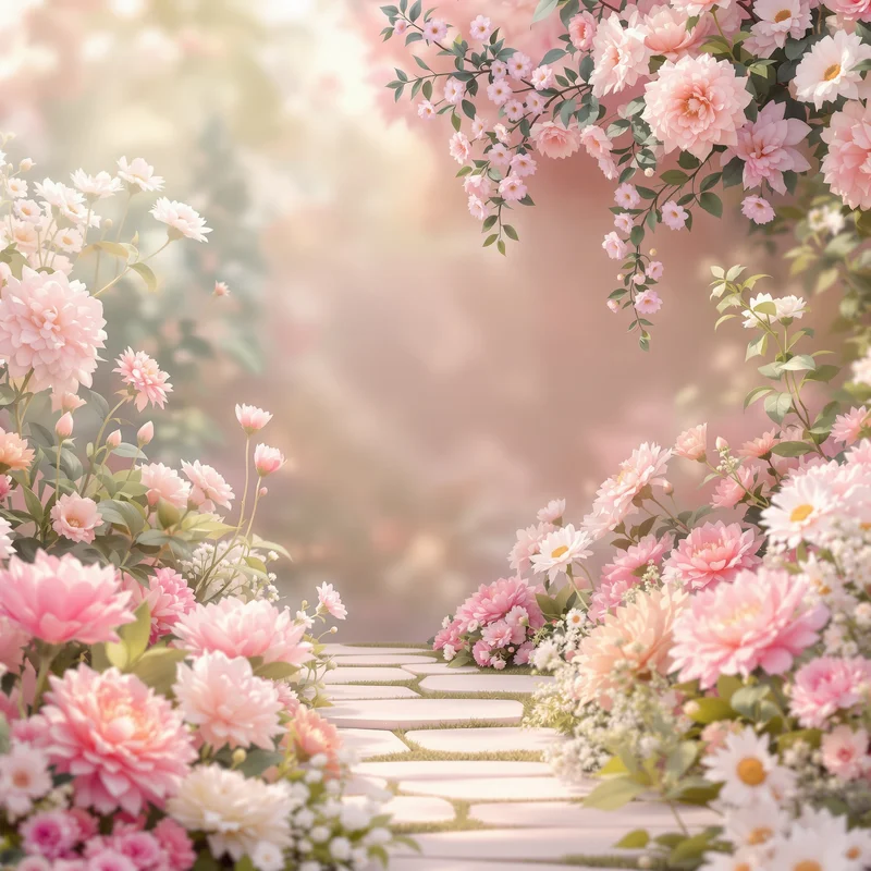 Dreamy pastel garden background