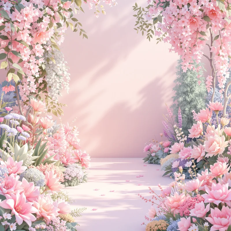 Dreamy pastel garden background