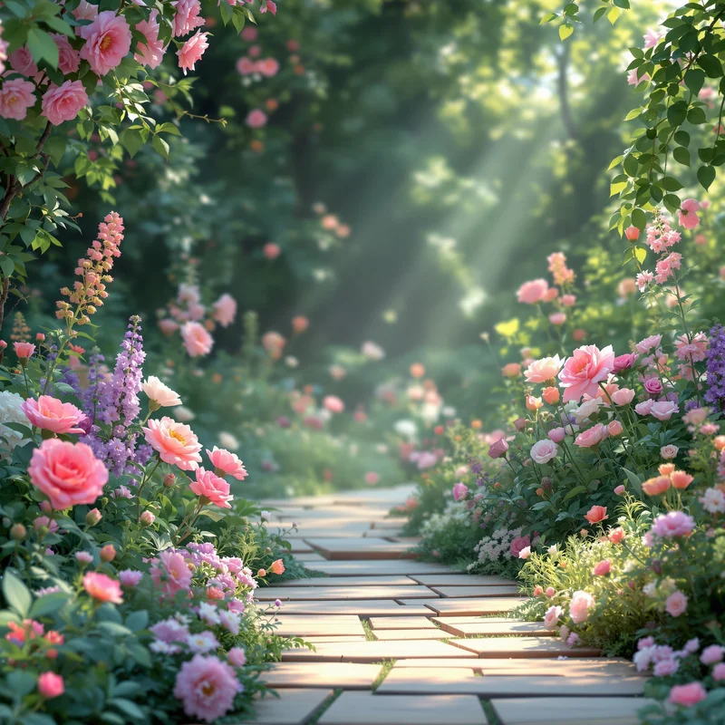 Dreamy soft garden background