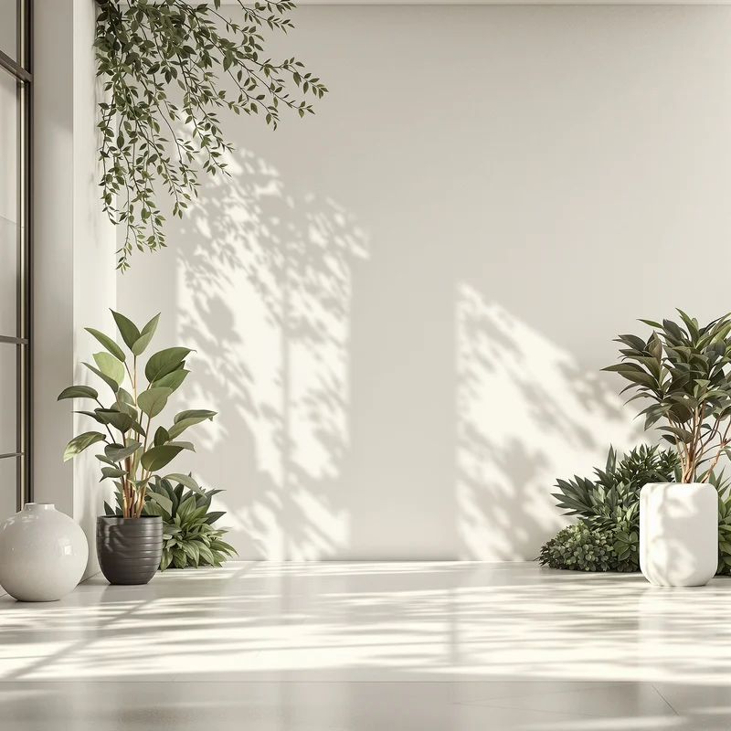 Eternal minimal garden background