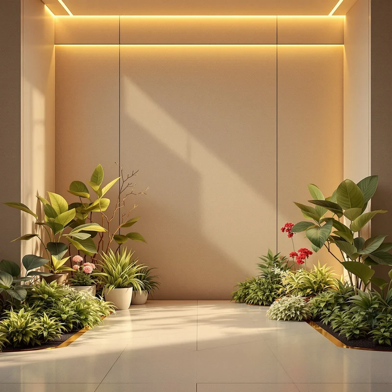 Eternal minimal garden background