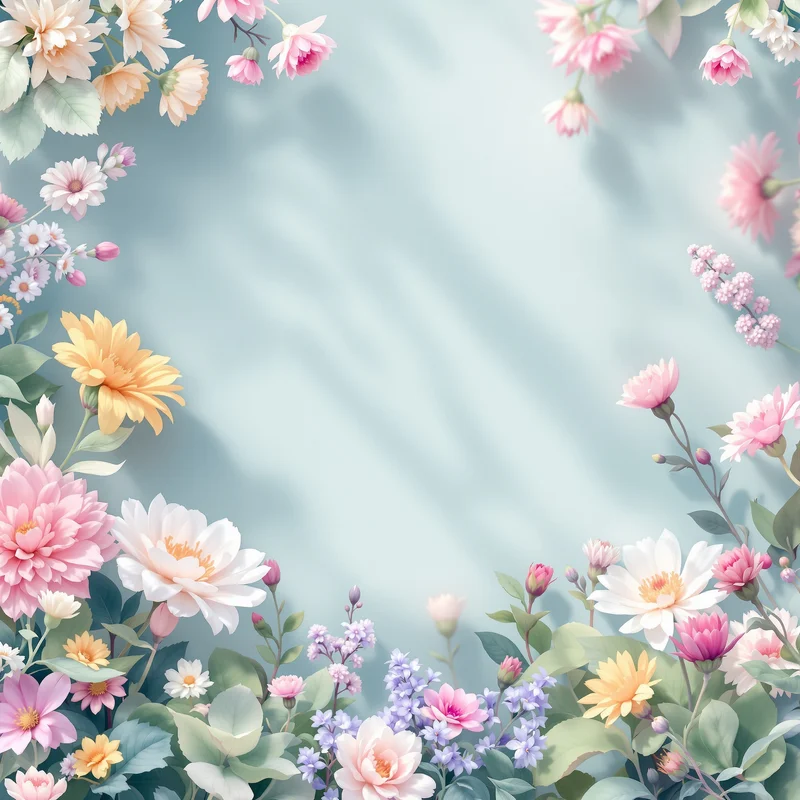 Fresh pastel garden background